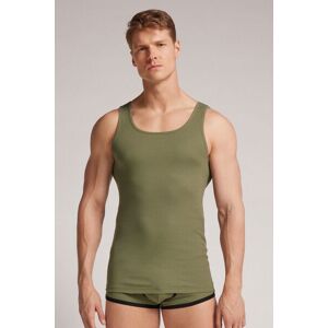 Intimissimi Canotta a Costine in Cotone Superior Uomo Verde Taglia M