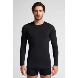 Intimissimi Maglia Manica Lunga in Cotone Superior Elasticizzato Uomo Nero Taglia S