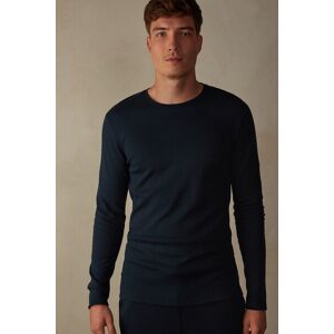 Intimissimi Maglia Manica Lunga in Caldo Cotone Uomo Blu Taglia XL