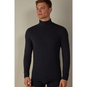 Intimissimi Maglia a Manica Lunga in Modal Cashmere Collo Alto Uomo Blu Taglia XL