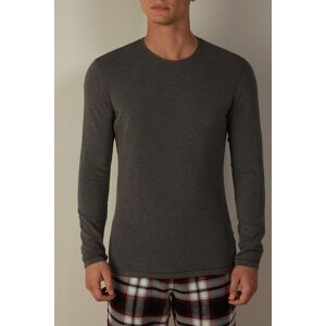 Intimissimi Maglia a Manica Lunga in Modal Cashmere Uomo Grigio Scuro Taglia L