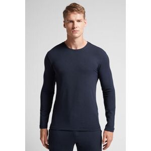 Intimissimi Maglia a Manica Lunga in Modal Cashmere Uomo Blu Taglia M