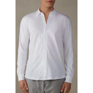 Intimissimi Camicia Manica Lunga in Cotone Fiammato Uomo Bianco Taglia L