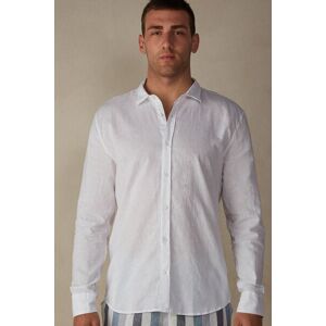 Intimissimi Camicia in Lino e Cotone Uomo Bianco Taglia M