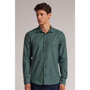 Intimissimi Camicia in Lino e Cotone Uomo Verde Taglia XL