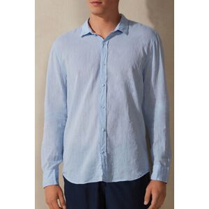 Intimissimi Camicia in Lino e Cotone Uomo Azzurro Taglia M