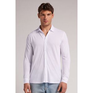 Intimissimi Camicia Piquet in Soft Silk Uomo Bianco Taglia M