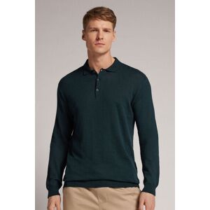 Intimissimi Polo Manica lunga in Maglia Uomo Verde Taglia M