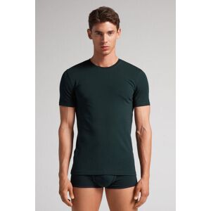 Intimissimi T-shirt in Cotone Superior Elasticizzato Uomo Verde Taglia L