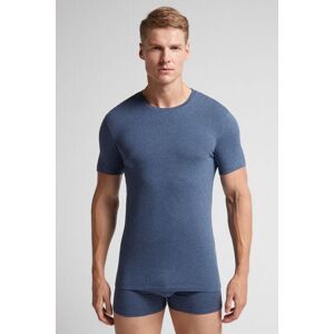 Intimissimi T-shirt in Cotone Superior Elasticizzato Uomo Blu Taglia S