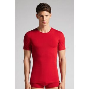 Intimissimi T-shirt in Cotone Superior Elasticizzato Uomo Rosso Taglia L