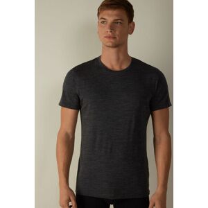 Intimissimi T-shirt in Lana Merino Elasticizzata Uomo Grigio Scuro Taglia S