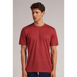 Intimissimi T-shirt in Lino Uomo Rosso Taglia S