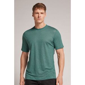 Intimissimi T-shirt in Lino Uomo Verde Taglia L