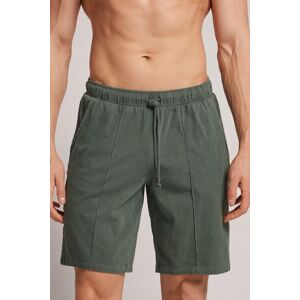 Intimissimi Pantalone Corto in Cotone con Nervatura Washed Collection Uomo Verde Taglia L