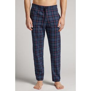 Intimissimi Pantalone Lungo Stampa Tartan Blu/Mattone in Cotone Uomo Blu Taglia L