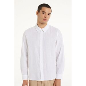 Tezenis Camicia Manica Lunga in 100% Cotone Super Leggero Uomo Bianco Tamaño XL