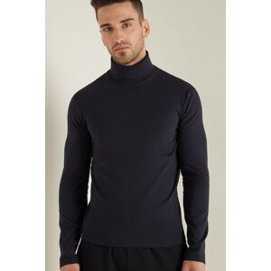 Tezenis Maglia Manica Lunga Collo Alto Cotone Termico Uomo Blu Tamaño XL