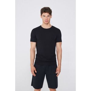 Tezenis T-Shirt in Cotone Elasticizzato Uomo Nero Tamaño XL