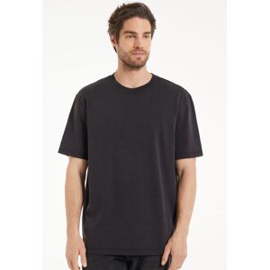 Tezenis T-Shirt Girocollo in Cotone Delavé Uomo Nero Tamaño XL