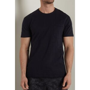 Tezenis T-shirt in Cotone con Taschino Uomo Blu Tamaño L