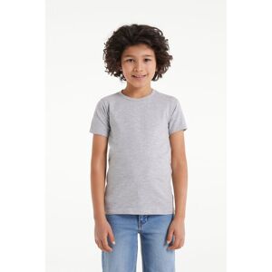 Tezenis T-Shirt Basic Girocollo in Cotone Elasticizzato Bimbi Unisex Unisex Grigio Tamaño 4-5