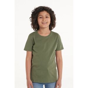 Tezenis T-Shirt Basic Girocollo in 100% Cotone Bimbi Unisex Unisex Verde Tamaño 12-13