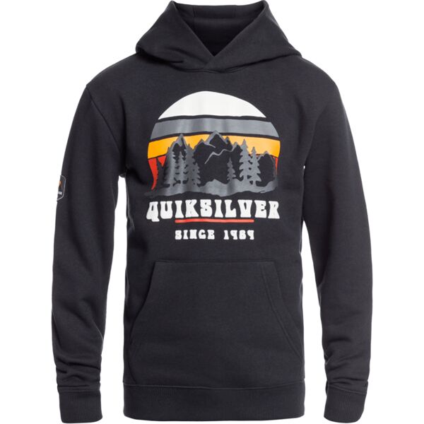 quiksilver big logo snow youth hooded true black xl
