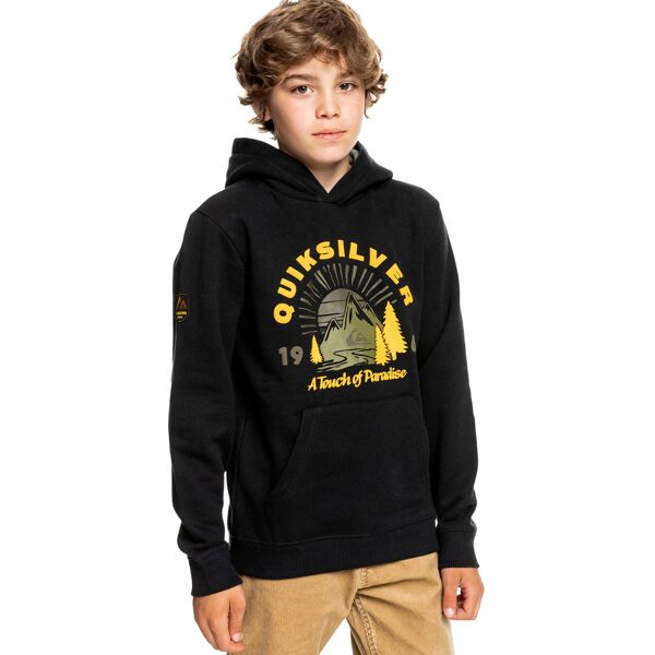 quiksilver big logo snow hoodie youth true black s