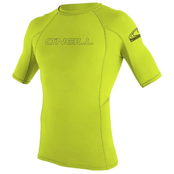 o'neill basic skins s/s rash guard - maglia a compressione - uomo light green xl