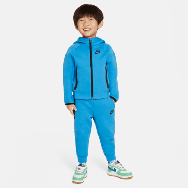 nike completo in 2 pezzi con felpa con cappuccio  sportswear tech fleece full-zip set – bimbi piccoli - blu