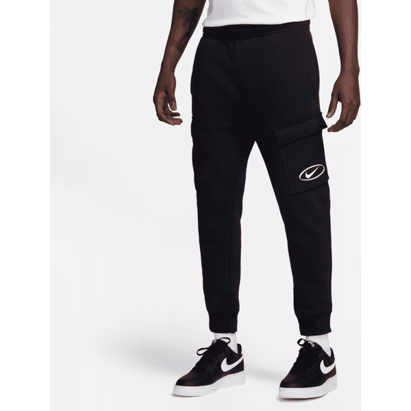 nike pantaloni cargo in fleece  sportswear - uomo - nero