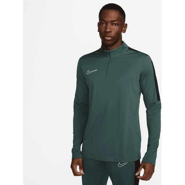 nike maglia da calcio dri-fit con zip a metà lunghezza  academy – uomo - verde