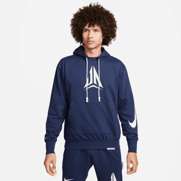 nike felpa pullover da basket con cappuccio dri-fit ja standard issue – uomo - blu