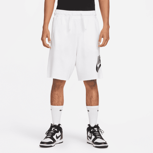 nike shorts in french terry  club alumni – uomo - bianco