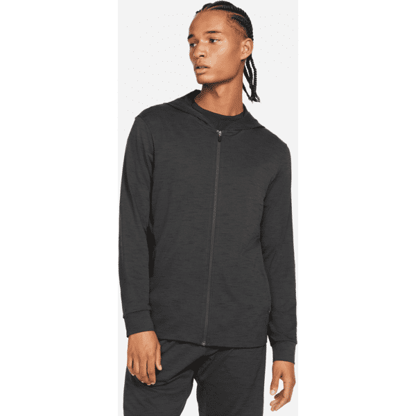 nike giacca con zip a tutta lunghezza  yoga dri-fit - uomo - nero