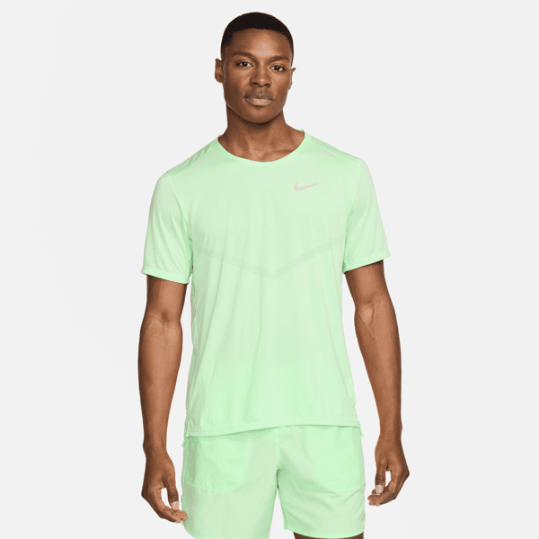 nike maglia da running dri-fit a manica corta  rise 365 – uomo - verde