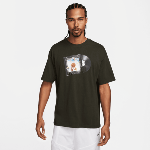 nike t-shirt da basket max90  – uomo - verde