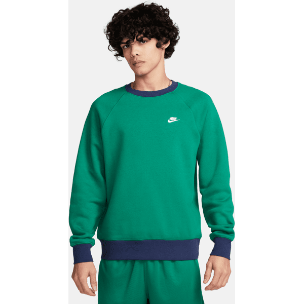 nike felpa a girocollo con manica lunga a raglan  club fleece – uomo - verde