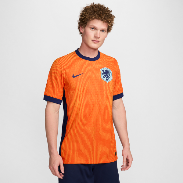 nike maglia da calcio authentic  dri-fit adv olanda (squadra maschile) 2024/25 match da uomo – home - arancione