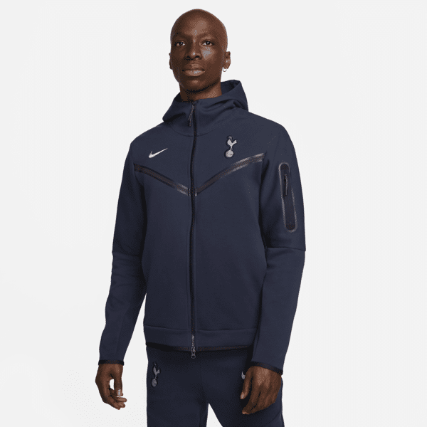 nike felpa con cappuccio e zip a tutta lunghezza  tottenham hotspur tech fleece windrunner – uomo - blu