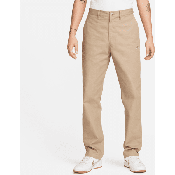 nike pantaloni chino  club – uomo - marrone