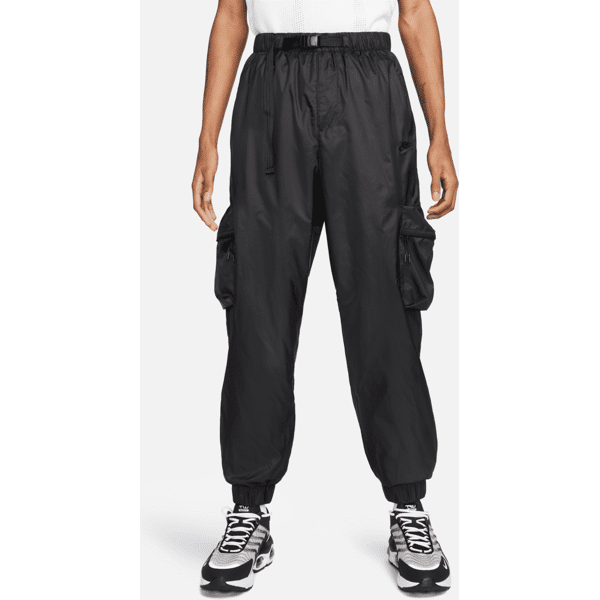 nike pantaloni in tessuto con fodera  tech – uomo - nero