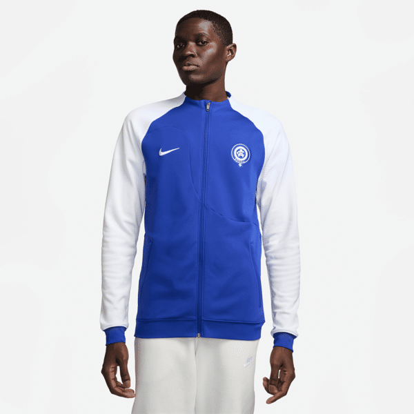 nike giacca da calcio in maglia con zip a tutta lunghezza  atlético de madrid academy pro – uomo - blu