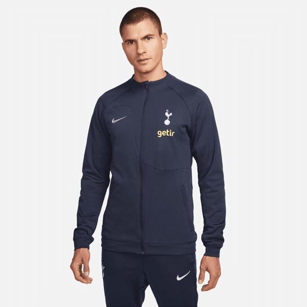 nike giacca da calcio in maglia con zip a tutta lunghezza  tottenham hotspur academy pro – uomo - blu