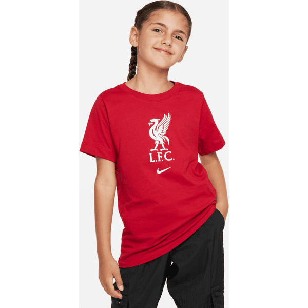 nike t-shirt  liverpool fc crest – ragazzo/a - rosso