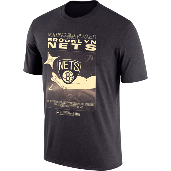 nike t-shirt brooklyn nets  nba – uomo - grigio