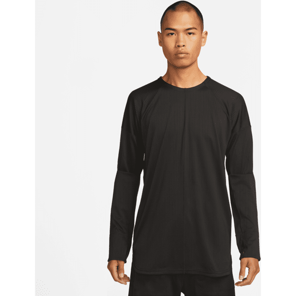 nike maglia a girocollo dri-fit  yoga – uomo - nero