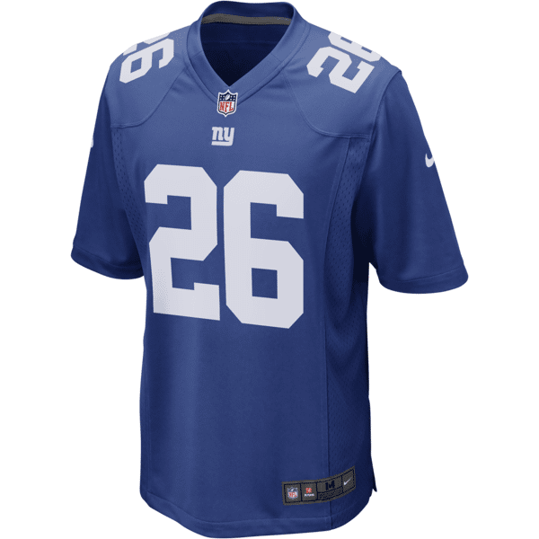 nike maglia da football americano new york giants (saquon barkley) game nfl – uomo - blu