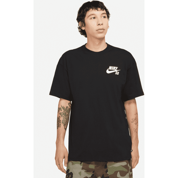 nike t-shirt da skateboard con logo  sb - nero